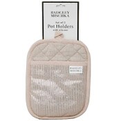 Wholesale - 2pc Dusty Pink Silicone Grip Pot Holder wShining Pin Stripes C/P 30, UPC: 195010185851